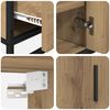 vidaXL Ensemble de mobilier de salle de bain 3 pcs Ch&ecirc;ne artisanal