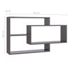 vidaXL &Eacute;tag&egrave;res murales Gris brillant 104x20x58,5 cm bois d'ing&eacute;nierie