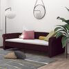 vidaXL Lit avec matelas et &eacute;clairage USB Violet Tissu 90x200 cm