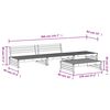 vidaXL Salon de jardin 4 pcs gris bois massif de pin