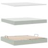 vidaXL Lit de Rangement avec matelas Gris clair 200 x 200 cm Velours
