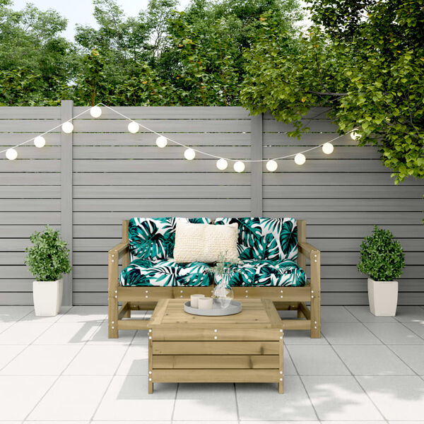 vidaXL Salon de jardin 3 pcs bois de pin impr&eacute;gn&eacute;