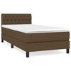 vidaXL Sommier &agrave; lattes de lit avec matelas Marron fonc&eacute; 90x190 cm