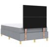 vidaXL Lit &agrave; ressorts avec matelas Gris clair 120 x 190 cm tissu