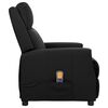 vidaXL Fauteuil de massage Noir Similicuir