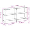 vidaXL Table console avec dessus en verre transparent 158,5x30x81 cm