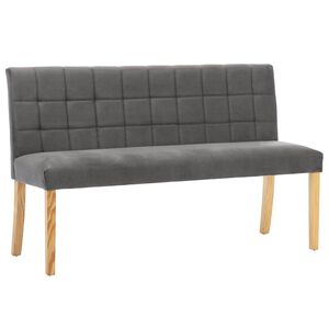 vidaXL Banc 140 cm Gris Velours