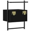 vidaXL Table de chevet murale noir 35x30x51 cm bois d'ing&eacute;nierie