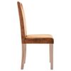 vidaXL Chaises &agrave; manger lot de 4 marron similicuir daim