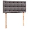 vidaXL Sommier &agrave; lattes de lit avec matelas Gris 90x200 cm Similicuir