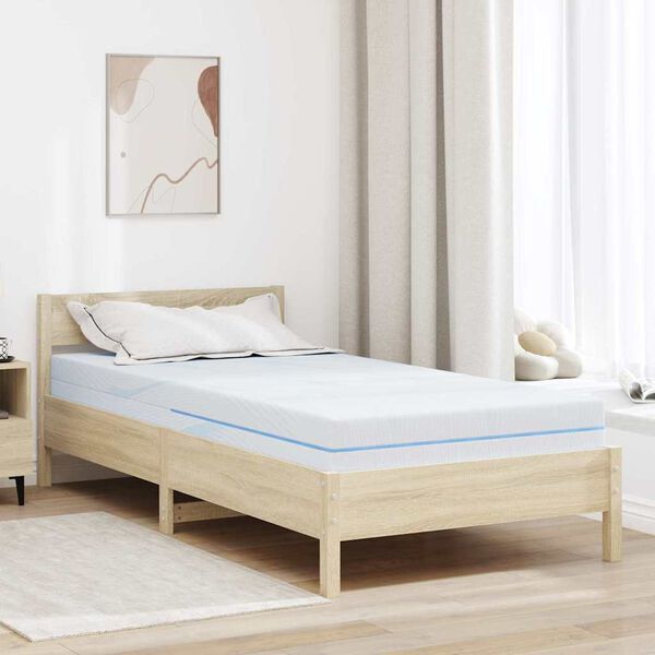 vidaXL Matelas Blanc 90 x 190 cm Tissu jacquard
