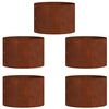 vidaXL Anneau de jardini&egrave;re 5 pc Rouill&eacute; 30 x 30 x 20 cm Acier patin&eacute;
