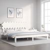 vidaXL Cadre de lit sans matelas blanc 200x200 cm bois massif de pin