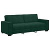 vidaXL Ensemble de canap&eacute;s 3 pcs avec coussins Vert fonc&eacute; Velours