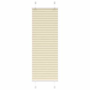 vidaXL Store pliss&eacute; cr&egrave;me 40x100 cm largeur du tissu 39,4 cm polyester