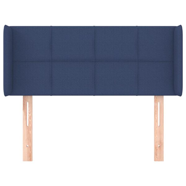 vidaXL T&ecirc;te de lit avec oreilles Bleu 83x16x78/88 cm Tissu