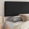 vidaXL Cadre de lit avec t&ecirc;te de lit rembourr&eacute;e Noir 200 x 200 cm