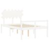vidaXL Lit pour personne &acirc;g&eacute;e sans matelas blanc 120x200cm bois massif