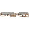 vidaXL Ensemble de canap&eacute;s d'ext&eacute;rieur 9 pcs Gris Naturel et Clair