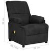 vidaXL Fauteuil de massage Noir Similicuir daim