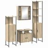 vidaXL Ensemble de mobilier de salle de bain 4 pc Ch&ecirc;ne Sonoma