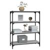 vidaXL Biblioth&egrave;que Sonoma gris 80x33x100 cm Bois d'ing&eacute;nierie acier