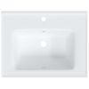 vidaXL &Eacute;vier salle de bain blanc 61x48x19,5 cm rectangulaire c&eacute;ramique