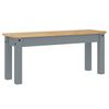 vidaXL Ensemble &agrave; manger Panama 4 pcs gris bois de pin massif