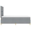 vidaXL Lit &agrave; ressorts avec matelas Gris clair 120 x 200 cm tissu