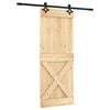 vidaXL Porte coulissante 80 x 210 cm Bois de pin massif (non trait&eacute;)
