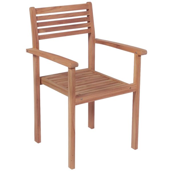 vidaXL Chaises de jardin lot de 2 et coussins cr&egrave;me Bois teck massif