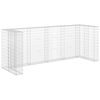 vidaXL Mur en gabion pour poubelles Acier galvanisé 320x100x120 cm