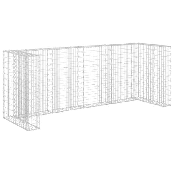 vidaXL Mur en gabion pour poubelles Acier galvanisé 320x100x120 cm