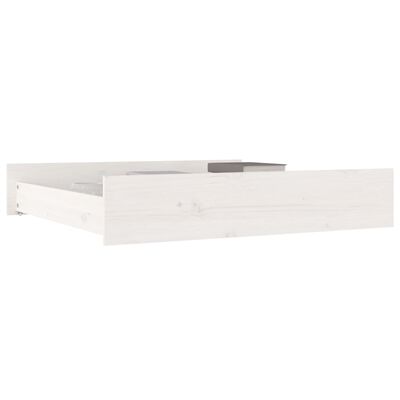 vidaXL Tiroirs de lit 2 pcs blanc Bois de pin massif