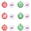 vidaXL Ensemble de Boules de No&euml;l 40 pcs Rouge et vert Plastique