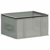 vidaXL Bo&icirc;te de rangement avec fen&ecirc;tre transparente Gris Tissu intiss&eacute;