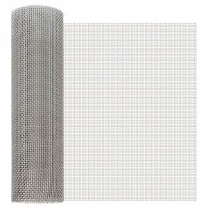 vidaXL &Eacute;cran en maille 40 x 500 cm 6 Mesh Acier Inoxydable 201 Argent&eacute;