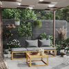 vidaXL Salon de jardin 4 pcs avec coussin Bois d'acacia solide