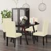 vidaXL Chaises &agrave; manger lot de 4 cr&egrave;me PVC