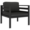 vidaXL Canap&eacute; simple avec coussins Aluminium Anthracite
