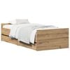 vidaXL Cadre de lit Ch&ecirc;ne artisanal 100 x 200 cm Bois d'ing&eacute;nierie