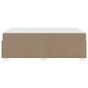 vidaXL Cadre de lit avec matelas Cappuccino 90 x 200 cm tissu
