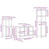 vidaXL Ensemble de mobilier de salle de bain 3 pcs Gris sonoma et Noir