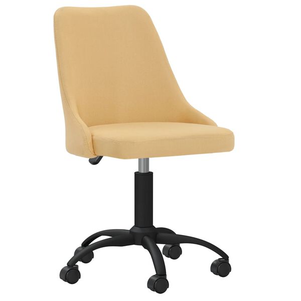 vidaXL Chaises pivotantes &agrave; manger lot de 6 jaune tissu