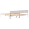 vidaXL Cadre de lit avec t&ecirc;te de lit Blanc 200 x 200 cm Pin massif