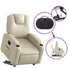 vidaXL Fauteuil inclinable &eacute;lectrique cr&egrave;me similicuir