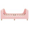 vidaXL Cadre de lit pour enfants avec t&ecirc;te de lit Rose 80 x 160 cm