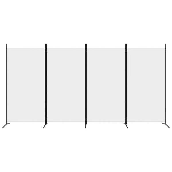 vidaXL Cloison de s&eacute;paration 4 panneaux Blanc 346x180 cm Tissu