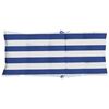 vidaXL Coussins de chaise &agrave; dossier haut lot de 2 rayures bleu/blanc