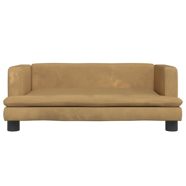 vidaXL Canap&eacute; pour enfants marron 80x45x30 cm velours